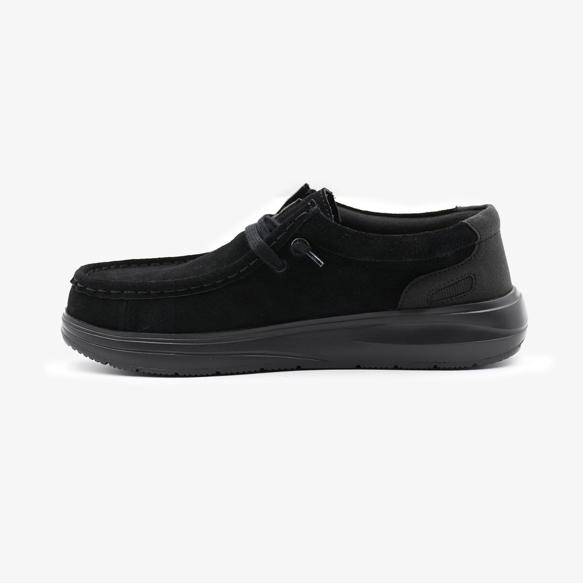 Chaussure bateau Saint‑Jean nubuck noire Homme SERGE BLANCO