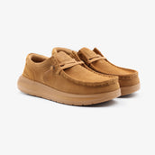 Chaussure bateau Saint‑Jean nubuck camel