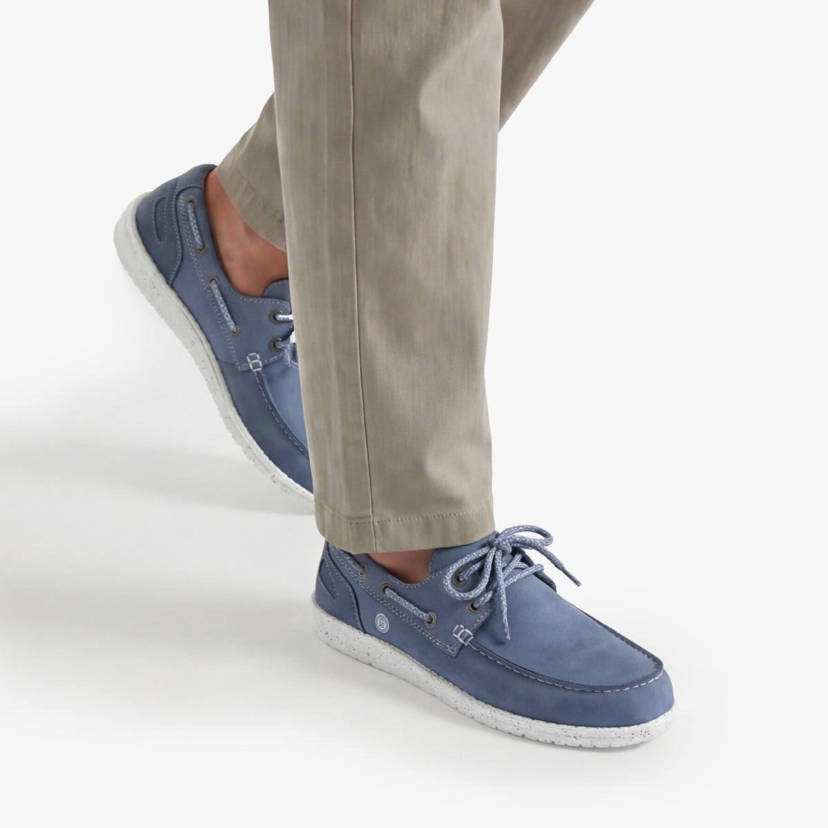 Bróga Bád Nubuck Gorm Denim Socoa d'Fhir ó Serge Blanco