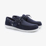 Chaussures Bateau Socoa Bleu Marine en Nubuck Homme SERGE BLANCO