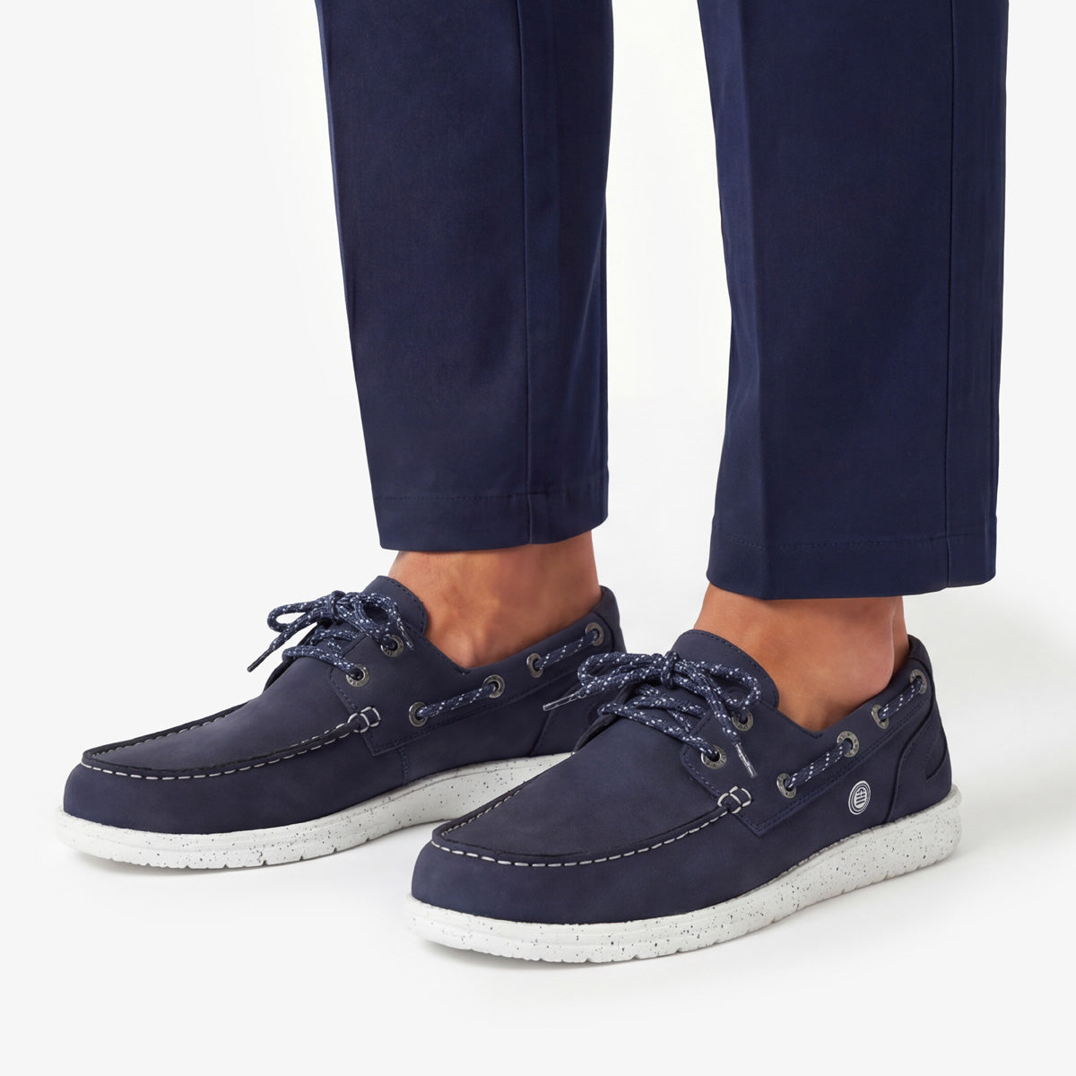 Boots-Schuhe Socoa Marineblau aus Nubukleder Herren SERGE BLANCO