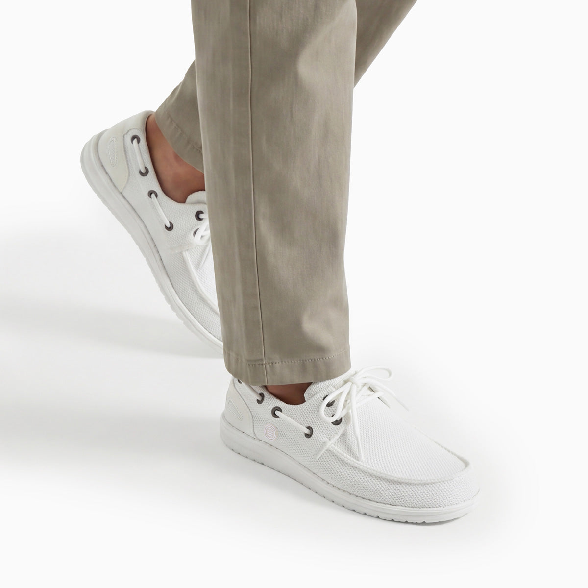 Socoa Bootsschuhe aus weißem Stretch-Mesh für Herren SERGE BLANCO