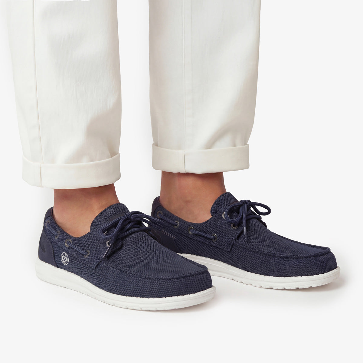 Socoa Bootsschuhe aus Stretch-Mesh in Marineblau für Herren SERGE BLANCO