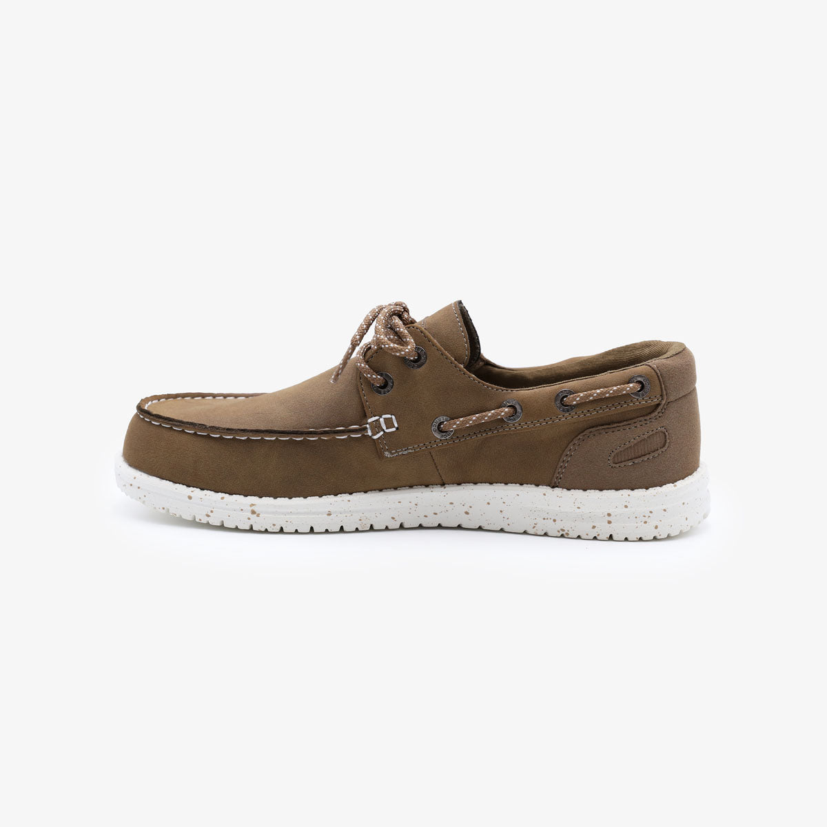 Chaussures Bateau Socoa Taupe en Nubuck Homme SERGE BLANCO