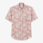 Chemise Carl en lin motif grenade rose-blanche homme Serge Blanco