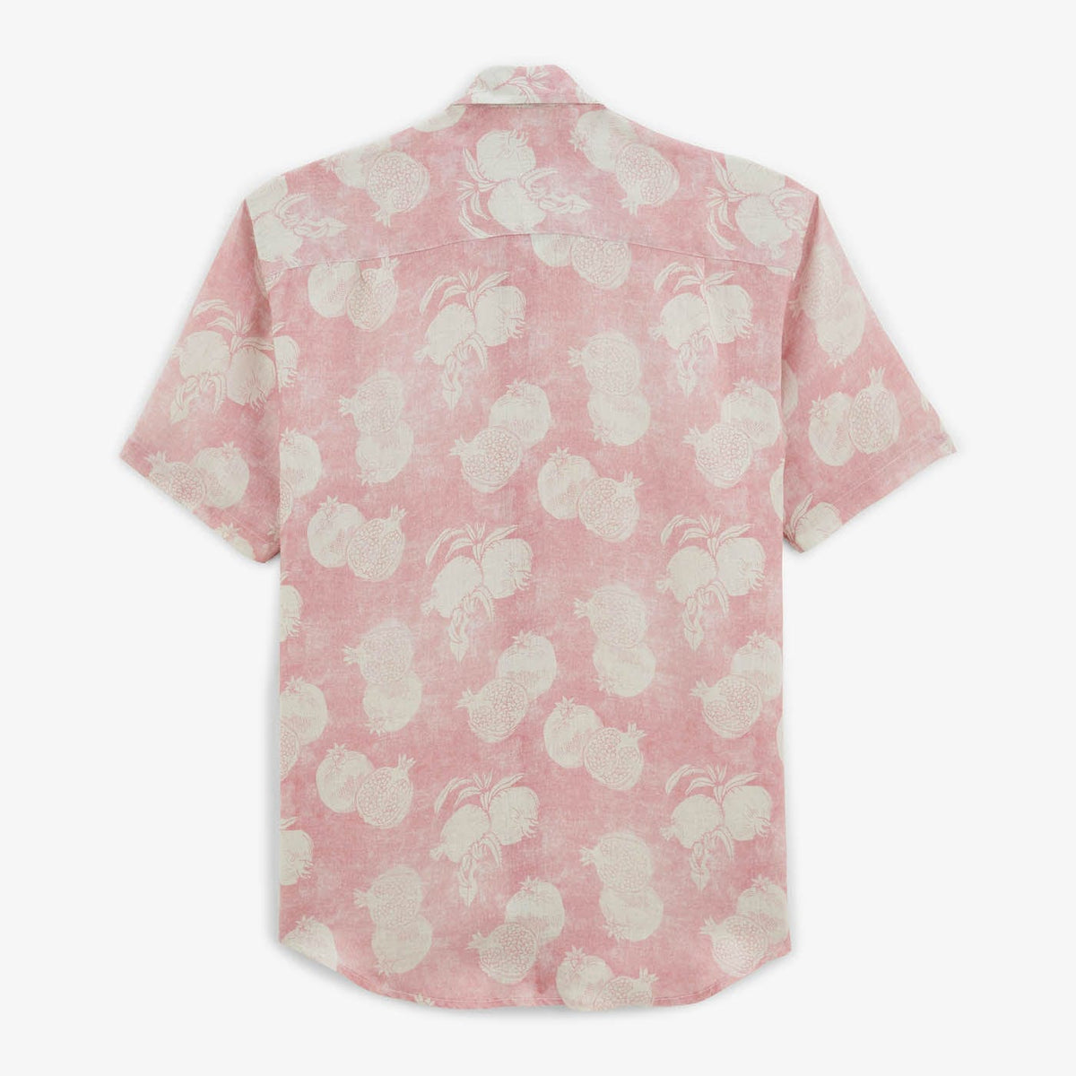 Chemise Carl en lin motif grenade rose-blanche homme Serge Blanco