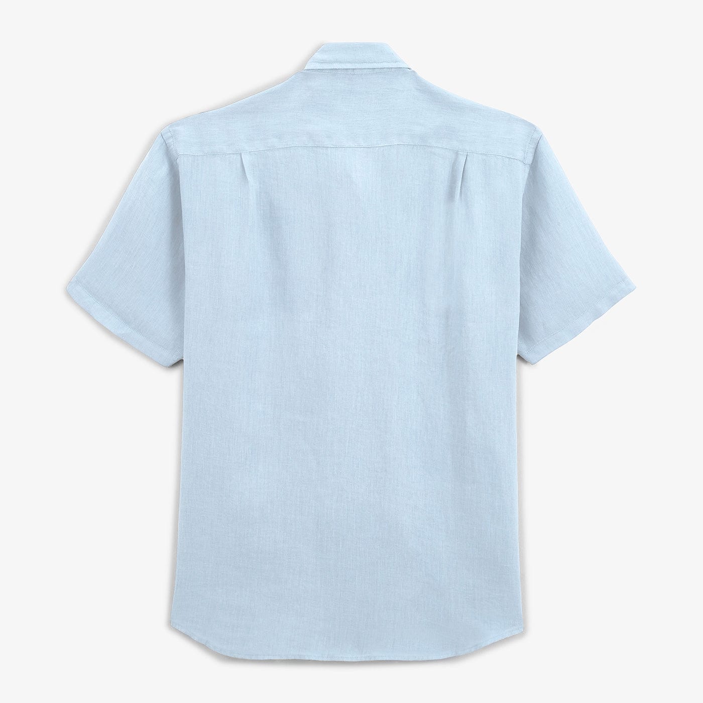 Chemise Charles Manches Courtes Bleu Ciel En Lin Homme SERGE BLANCO