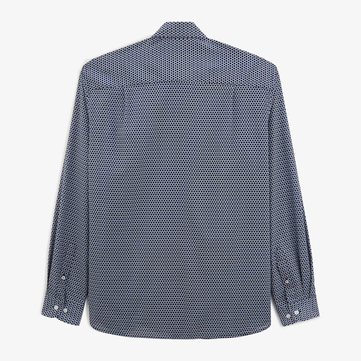 Chemise Charles Manches Longues En Coton Bleu Dark Navy Homme SERGE BLANCO