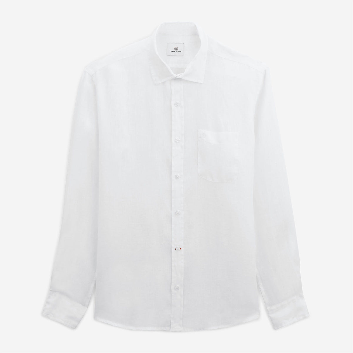 Chemise Charles Manches Longues En Lin Blanche Homme SERGE BLANCO