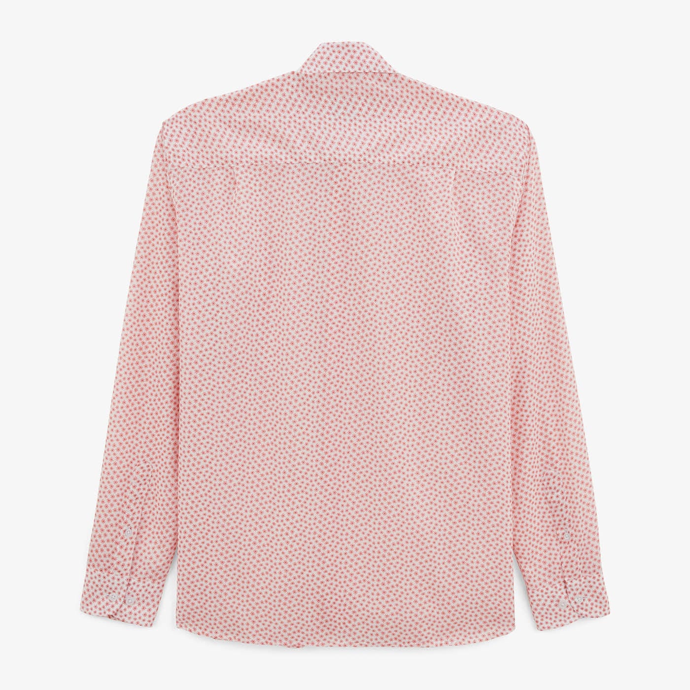 Chemise Charles Manches Longues Homme En Coton Corail Etoiles SERGE BLANCO