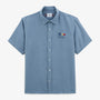 Chemise Clovis Manches Courtes En Lin Bleu Nuage Arcade SERGE BLANCO