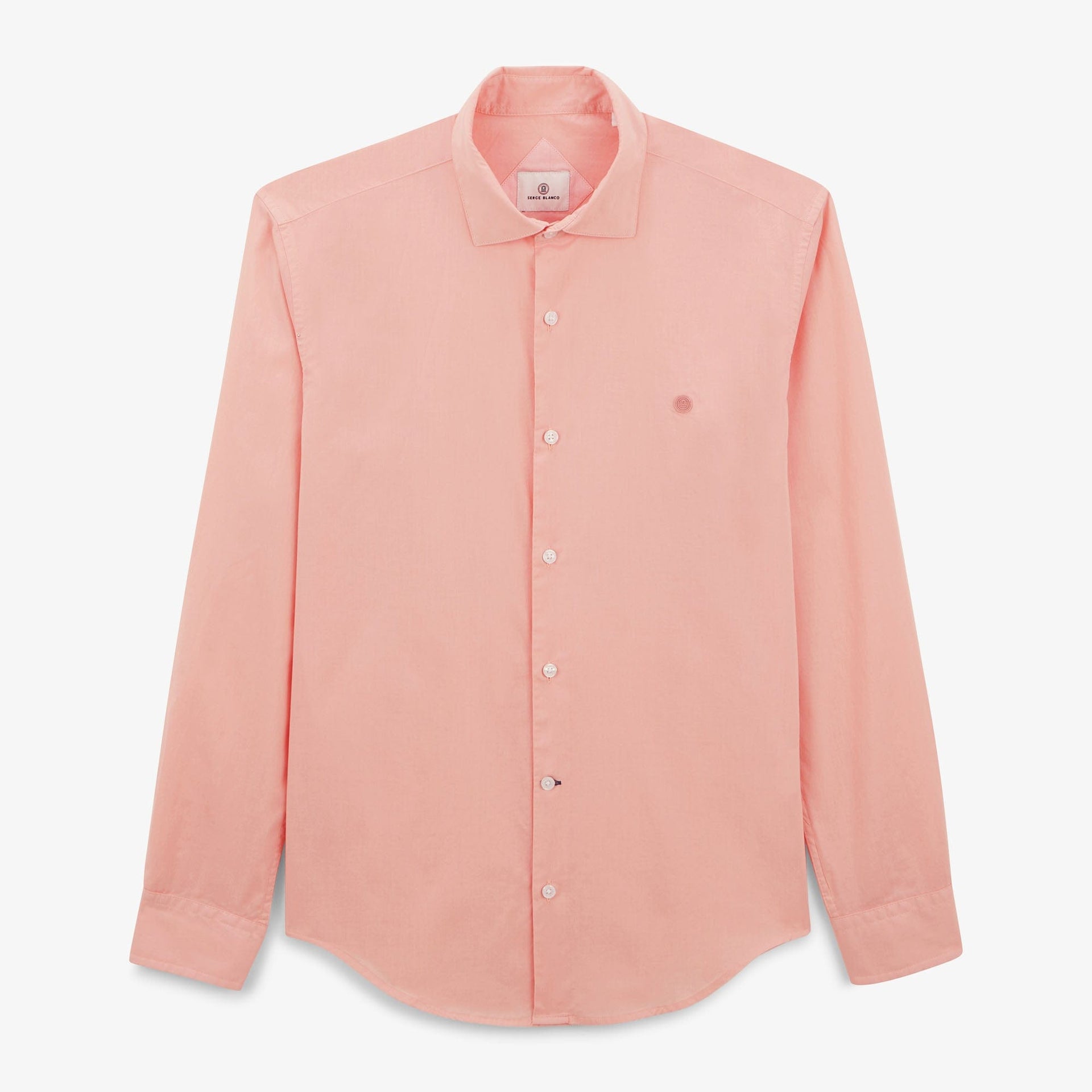 Chemise Charles mousseline de coton rose skin – Serge Blanco