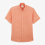 Chemise En Lin Manches Courtes Homme Poche Poitrine Corail SERGE BLANCO