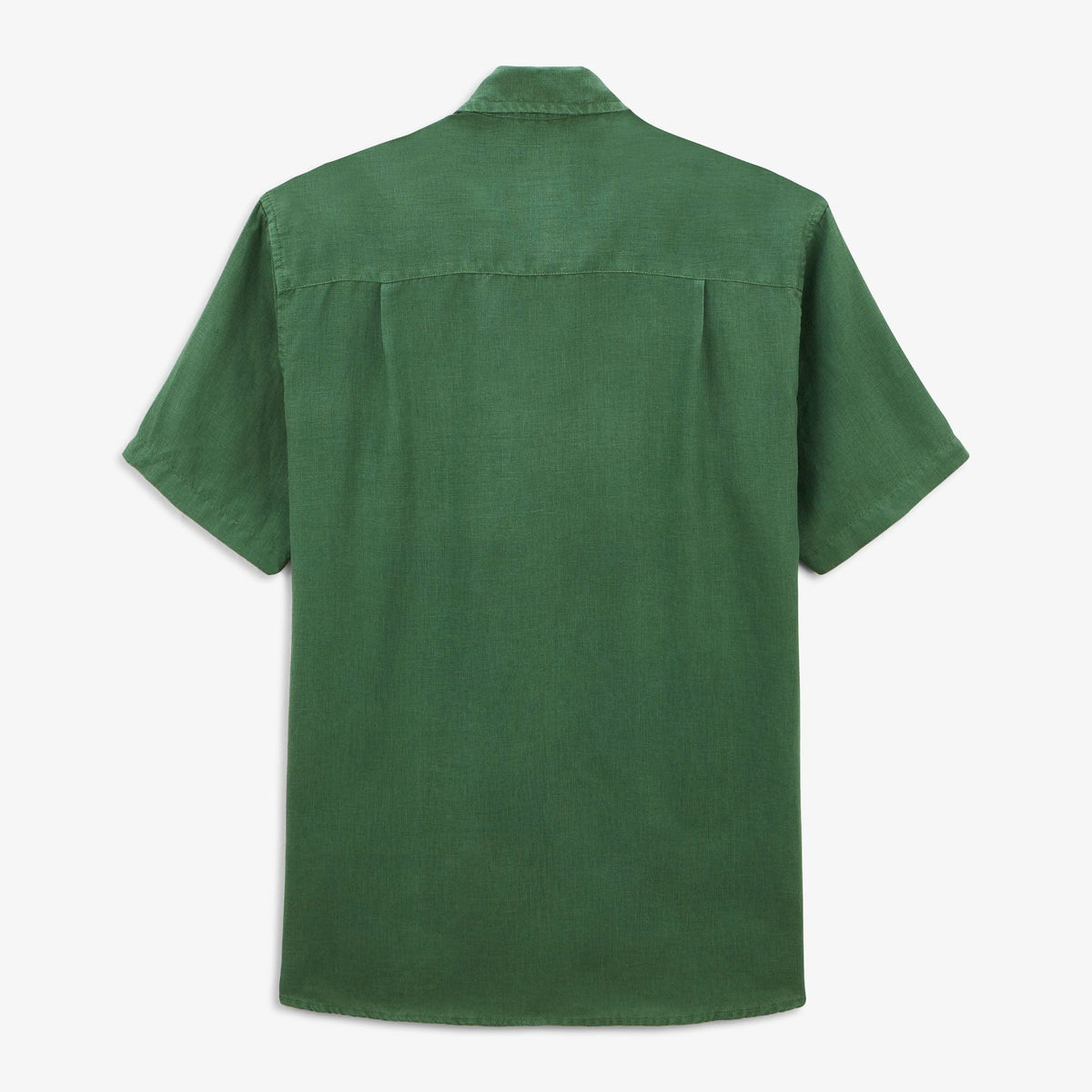 Chemise En Lin Manches Courtes Homme Poche Poitrine Vert Menthe SERGE BLANCO