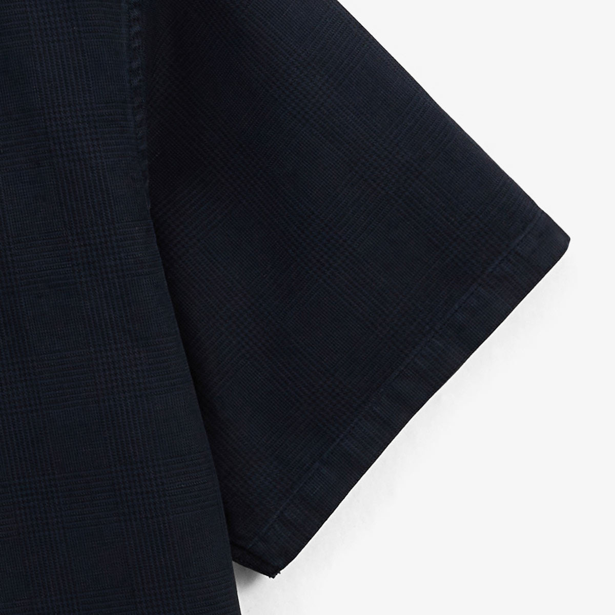 Kurzarmhemd „Caracas“ aus marineblauer Baumwolle und Leinen für Herren von SERGE BLANCO