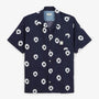 Camicia a maniche corte in cotone stampato Nippon blu navy da uomo SERGE BLANCO