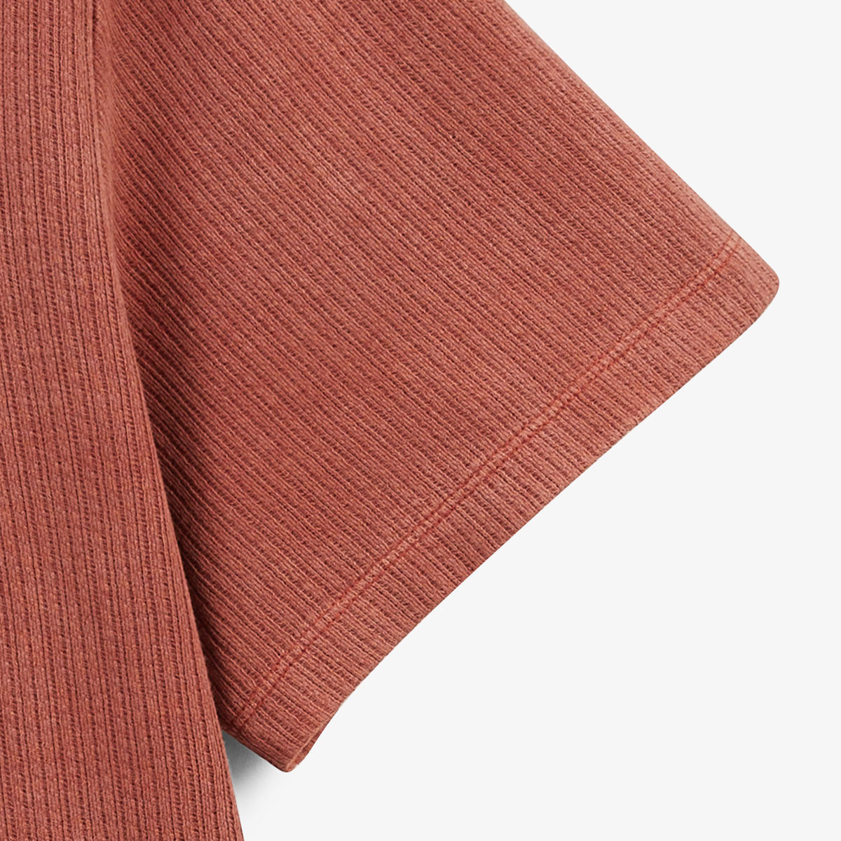 Kurzarmhemd aus rostorangefarbenem Jacquard-Baumwollstoff HOMME SERGE BLANCO