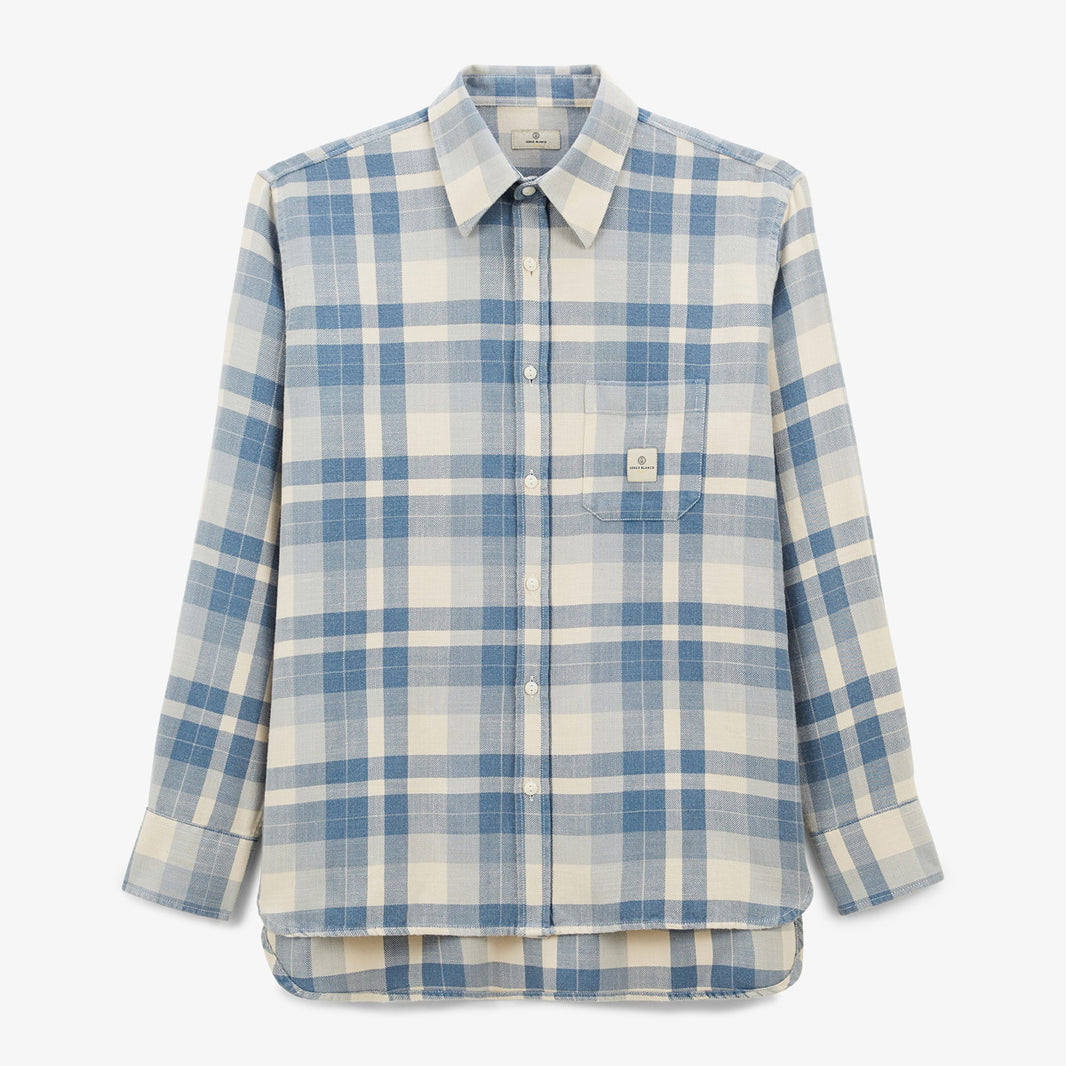 Léine Cadáis Muinchille Fada Gorm le Póca Cófra Amsterdam d'Fhir SERGE BLANCO