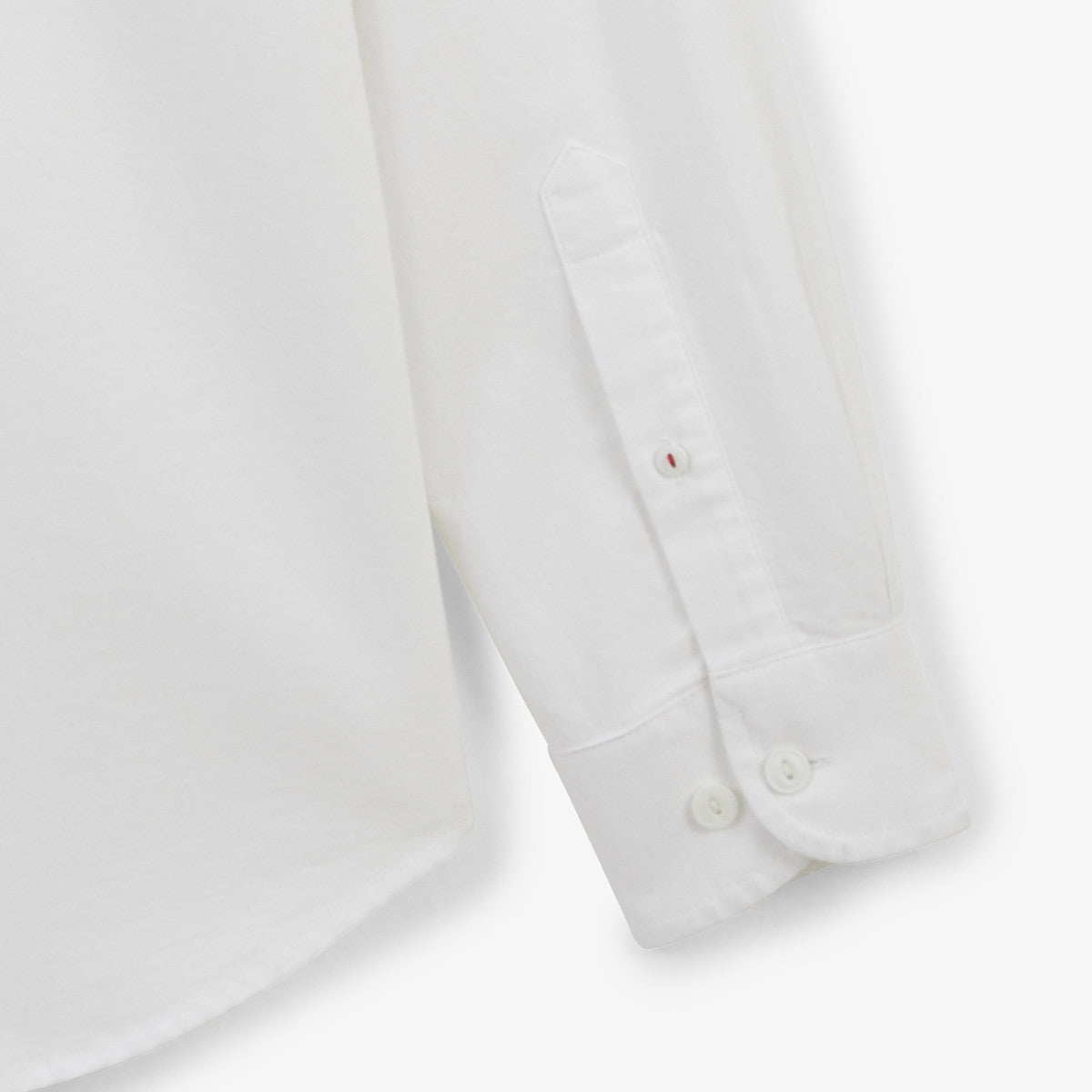 Chemise manches longues en coton oxford blanche ganse tricolore HOMME SERGE BLANCO