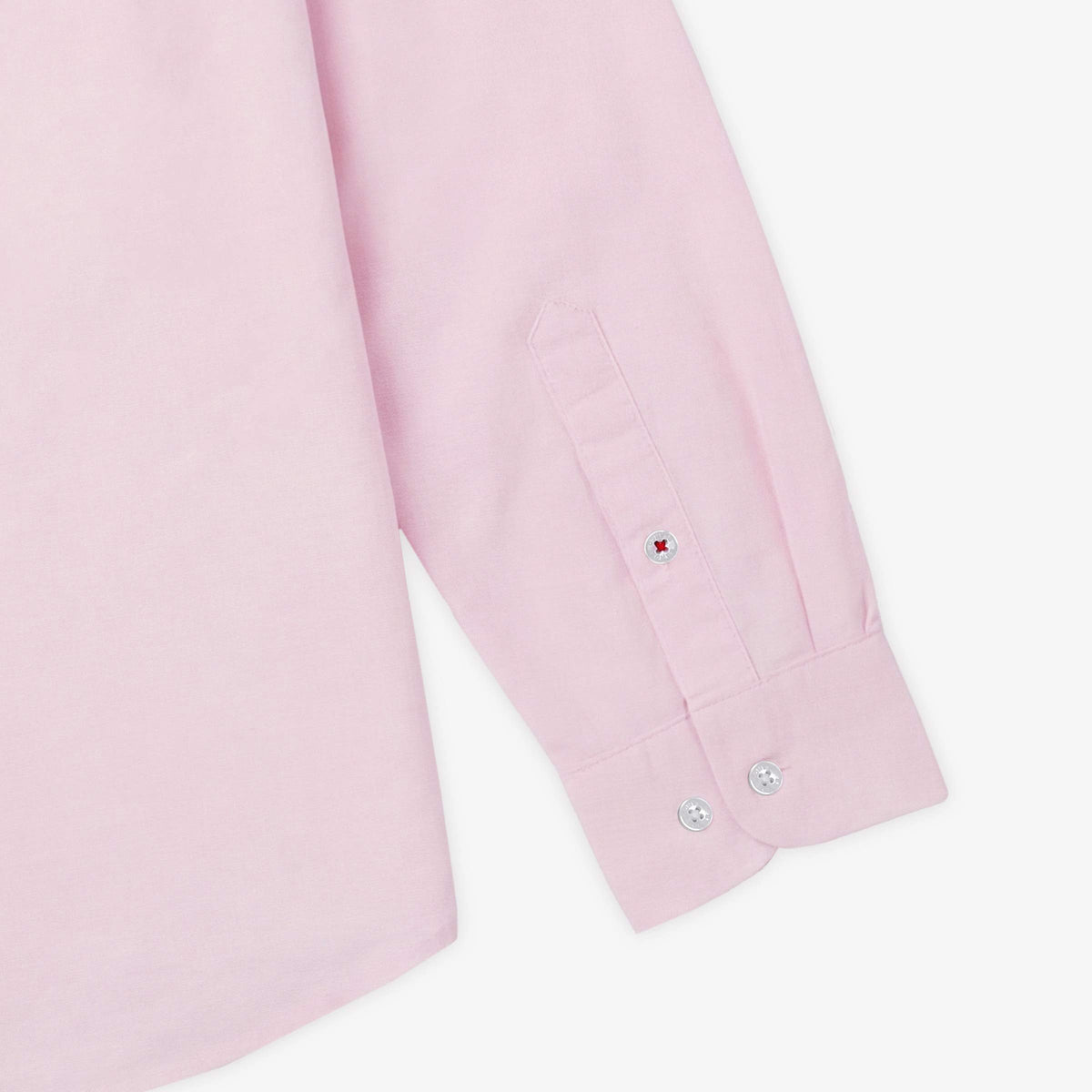 Chemise Manches Longues en coton Oxford Rose avec Ganse Bicolore Homme SERGE BLANCO