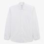 Wit effen stretchkatoenen overhemd met lange mouwen HEREN SERGE BLANCO