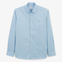 Chemise manches longues en coton stretch unie bleu ciel HOMME SERGE BLANCO