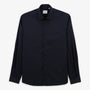 Chemise manches longues en coton stretch unie bleu marine HOMME SERGE BLANCO