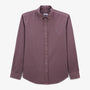Chemise Manches Longues En Coton Twill Violet Pourpre Unie Charles Homme SERGE BLANCO