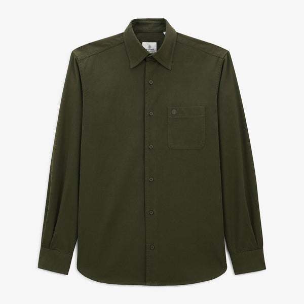 Chemise De Tir Cabela's M - 100% Coton Vert Olive/marron, Occasion Comme Neuve