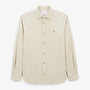 Chemise manches longues en coton velours blanc ivoire Charles Homme SERGE BLANCO