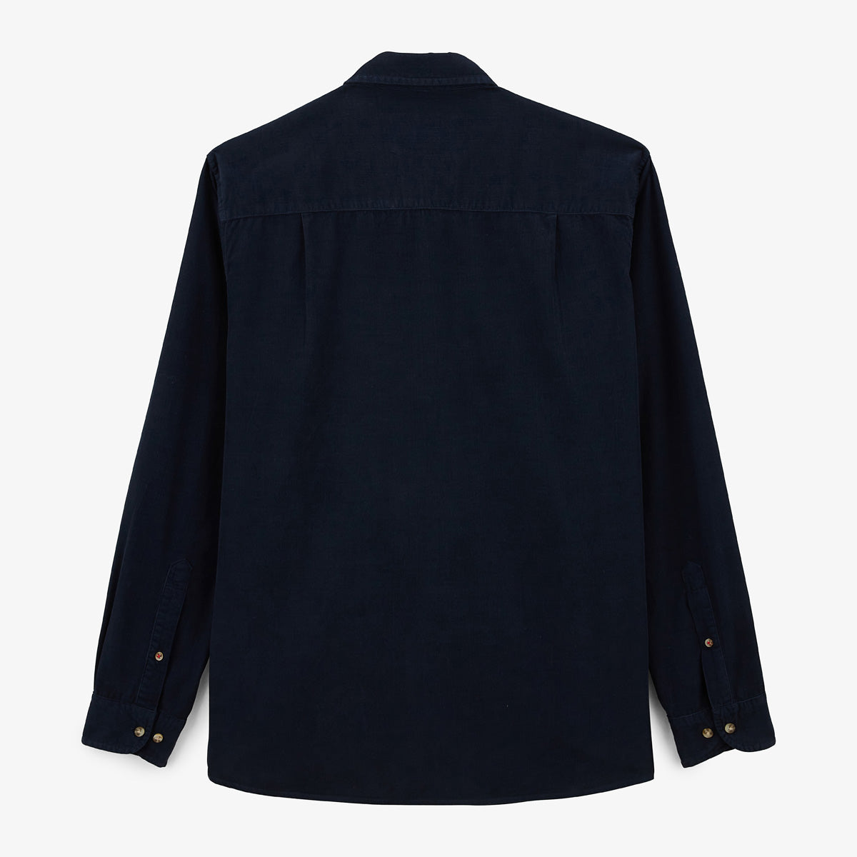 Chemise manches longues en coton velours bleu dark navy Charles Homme SERGE BLANCO