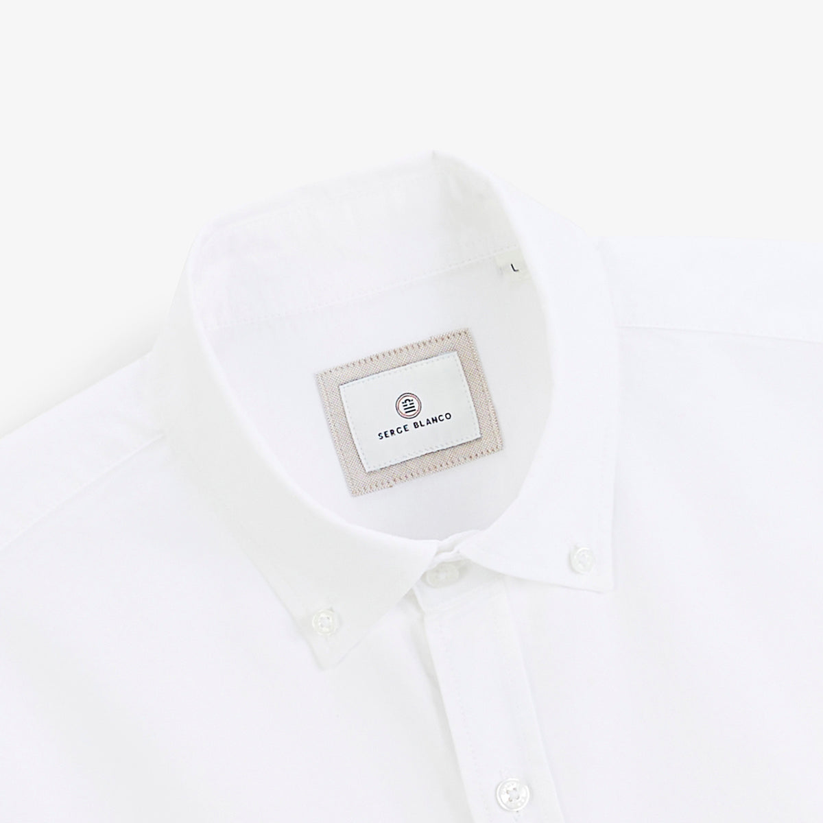 Camisa de manga larga Oxford con correa SB blanca para hombre, de sarga, de BLANCO
