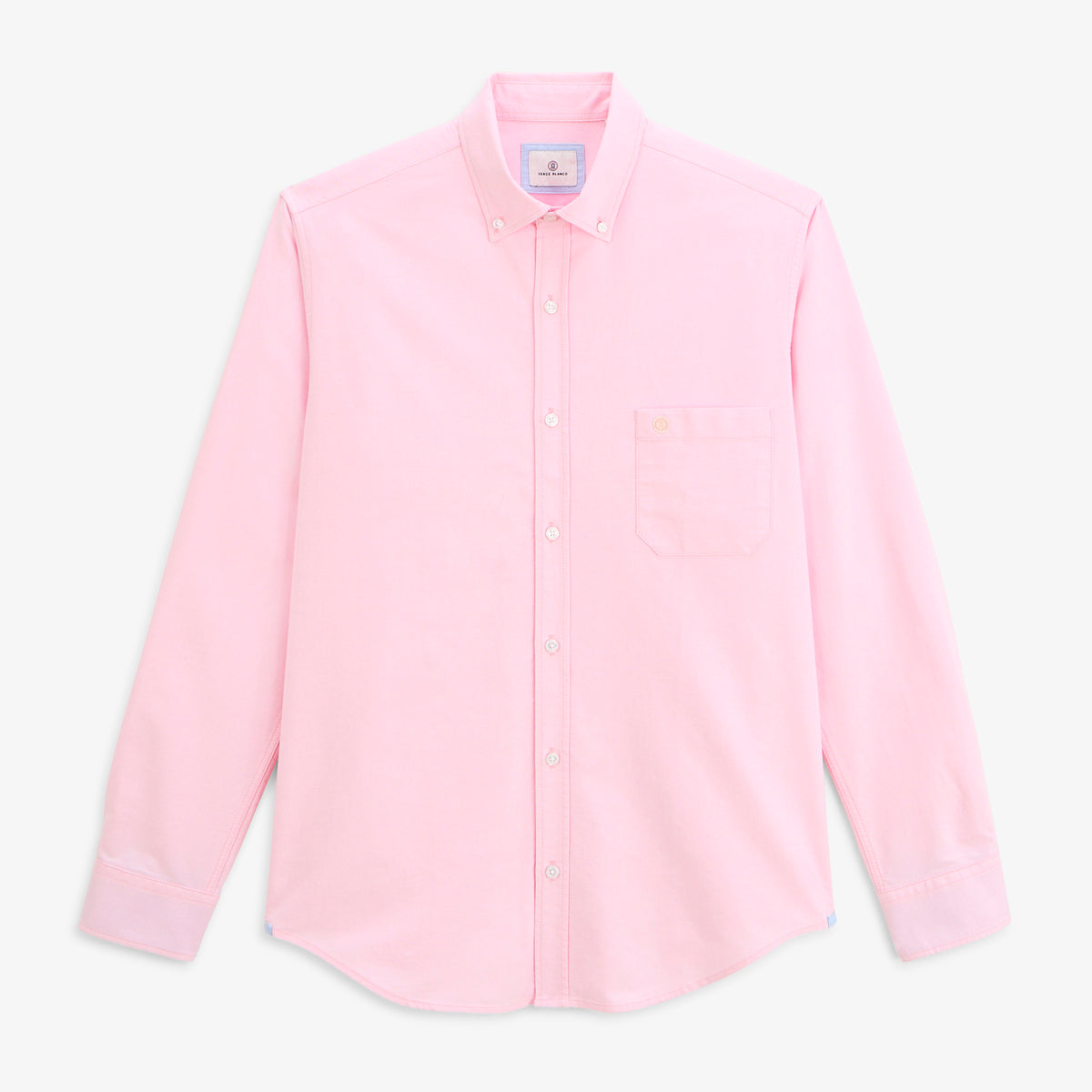 Camisa de manga larga Oxford con correa SB rosa para hombre, de sarga, de BLANCO 
