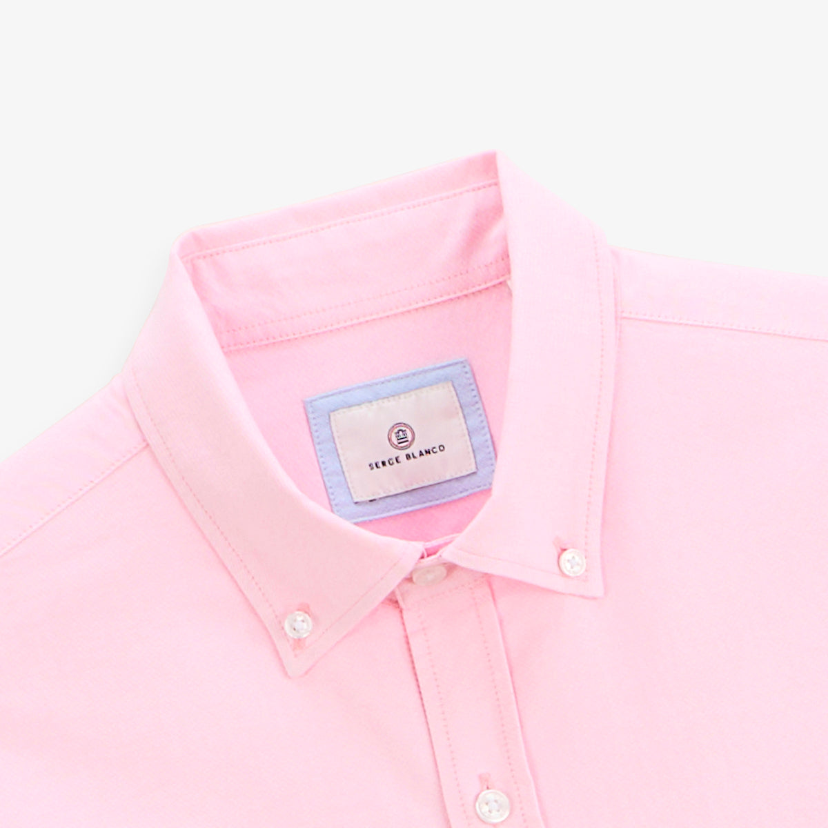 Camisa de manga larga Oxford con correa SB rosa para hombre, de sarga, de BLANCO 