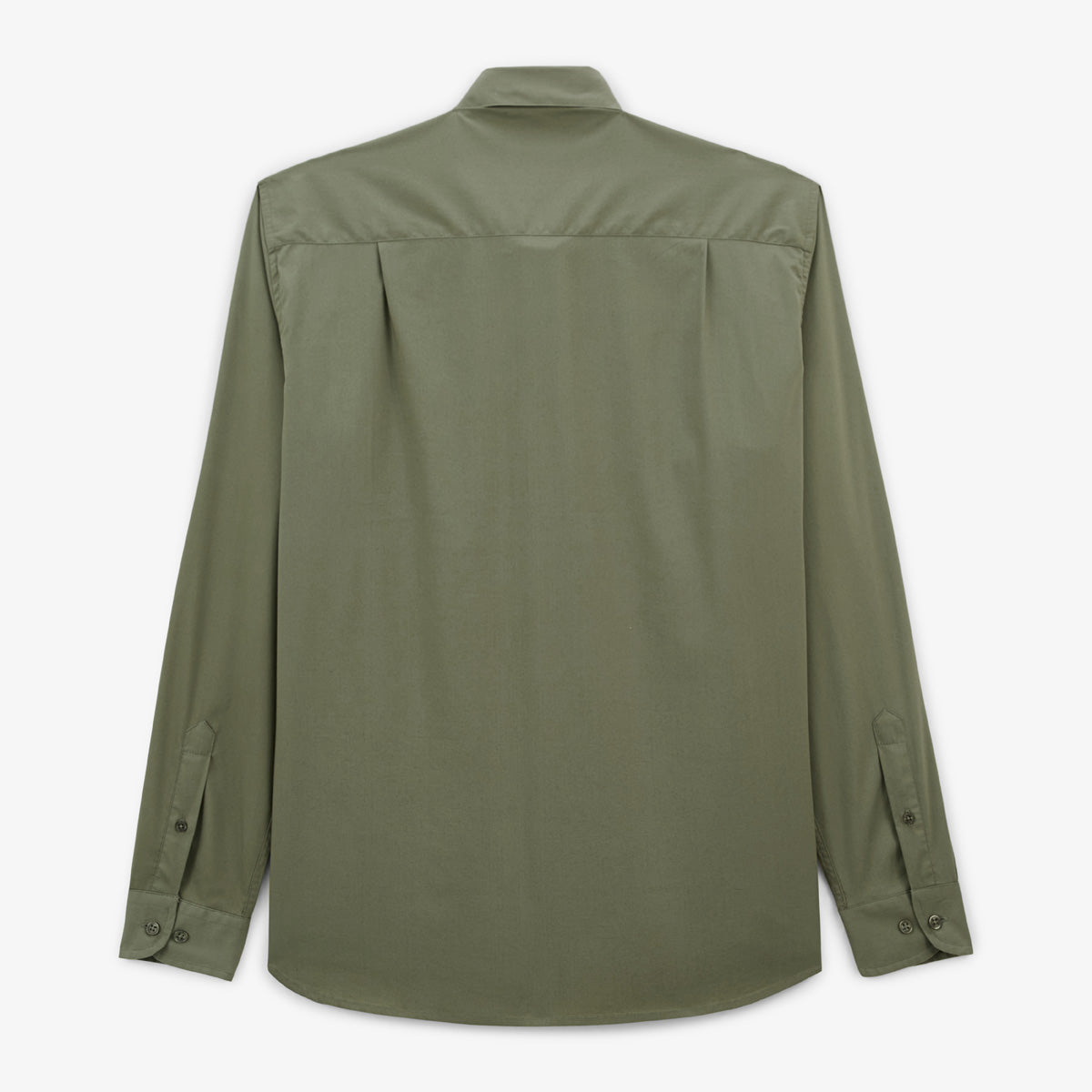 Chemise manches longues strech unie vert militaire Charles Homme SERGE BLANCO