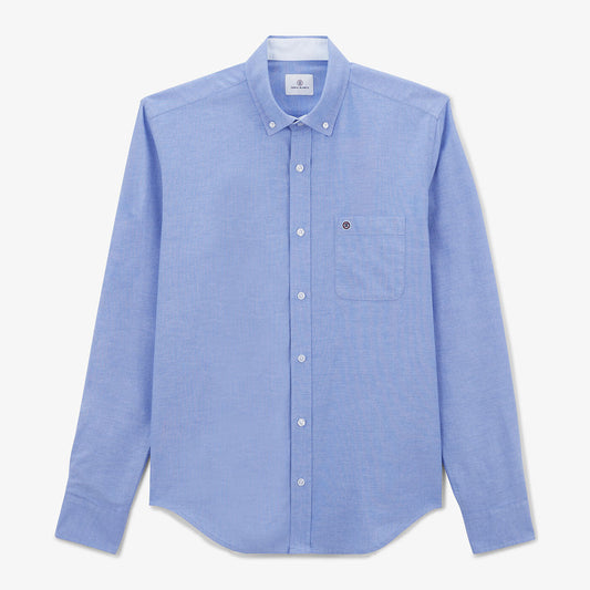 Chemise Regular Oxford Bleu Ciel Avec Ganse SERGE BLANCO