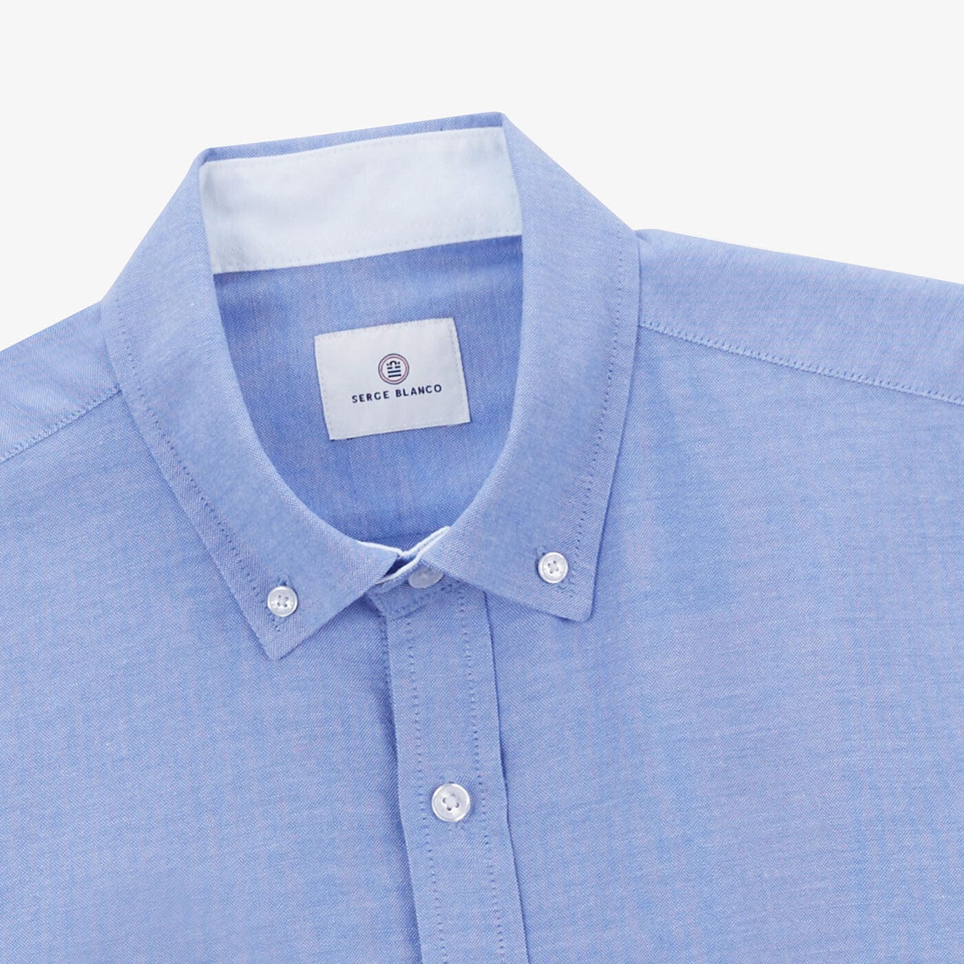 Chemise Regular Oxford Bleu Ciel Avec Ganse SERGE BLANCO