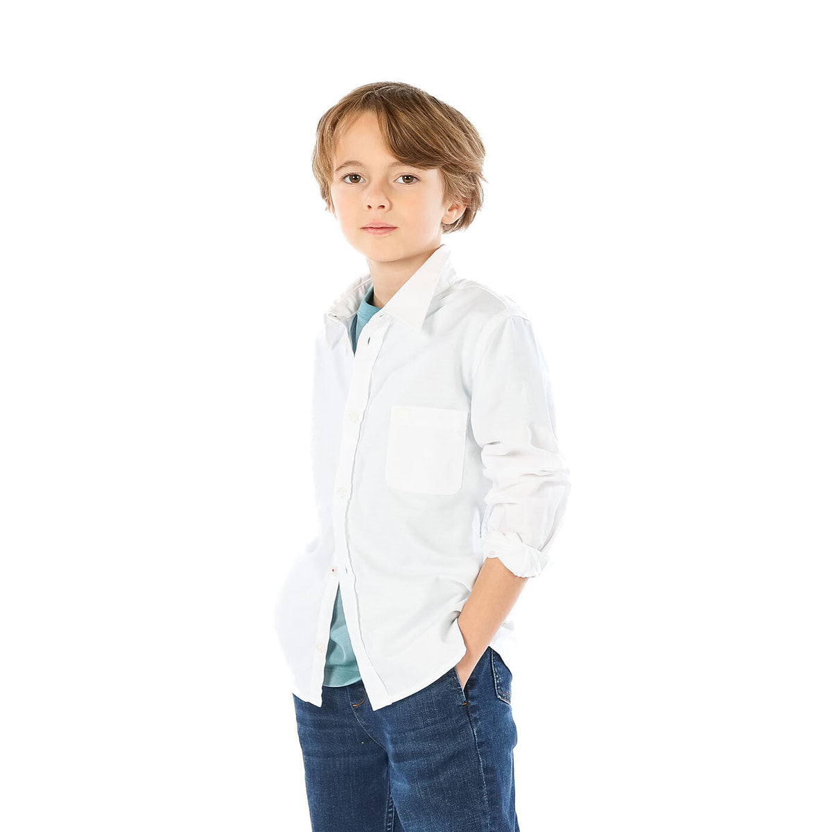 Chemise Regular Oxford Junior Blanche SERGE BLANCO