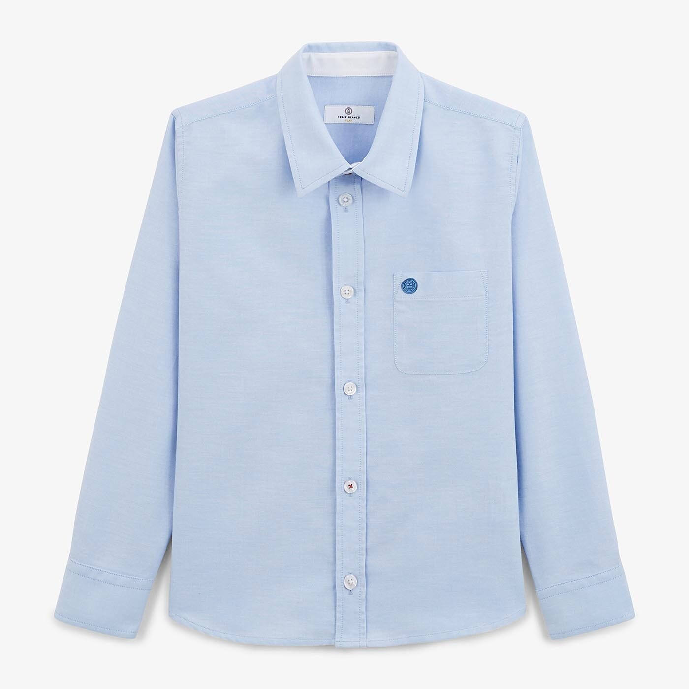 Chemise Regular Oxford Junior Bleu Ciel SERGE BLANCO