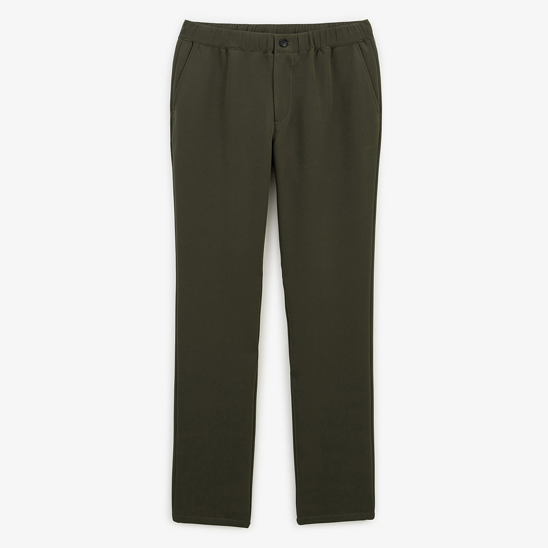 Chino 549 elástico regular cómodo cintura elástica verde militar hombre sarga blanco