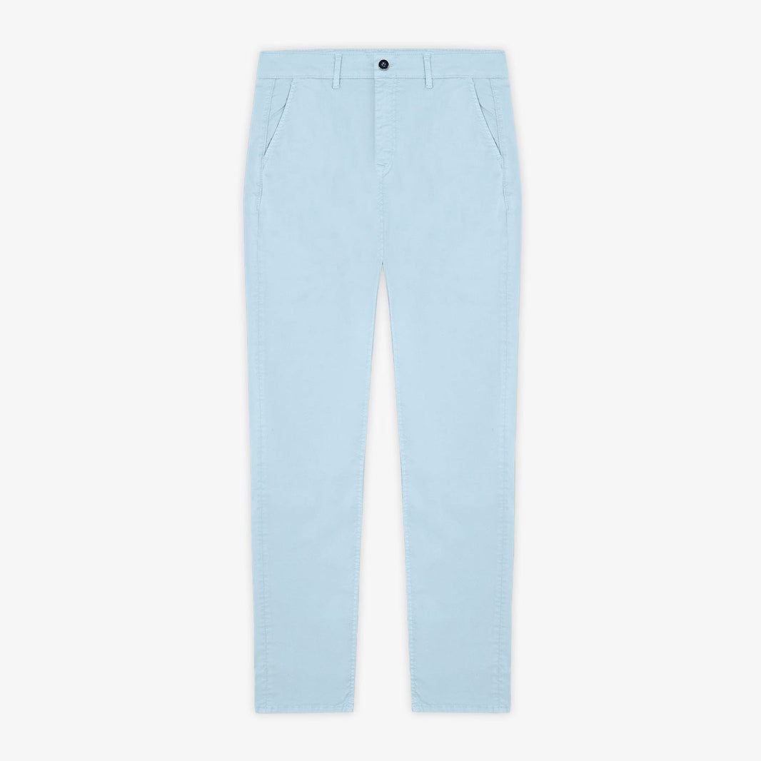 Chino 702 Komfort-Schnitt aus Baumwolle in Himmelblau für Herren SERGE BLANCO