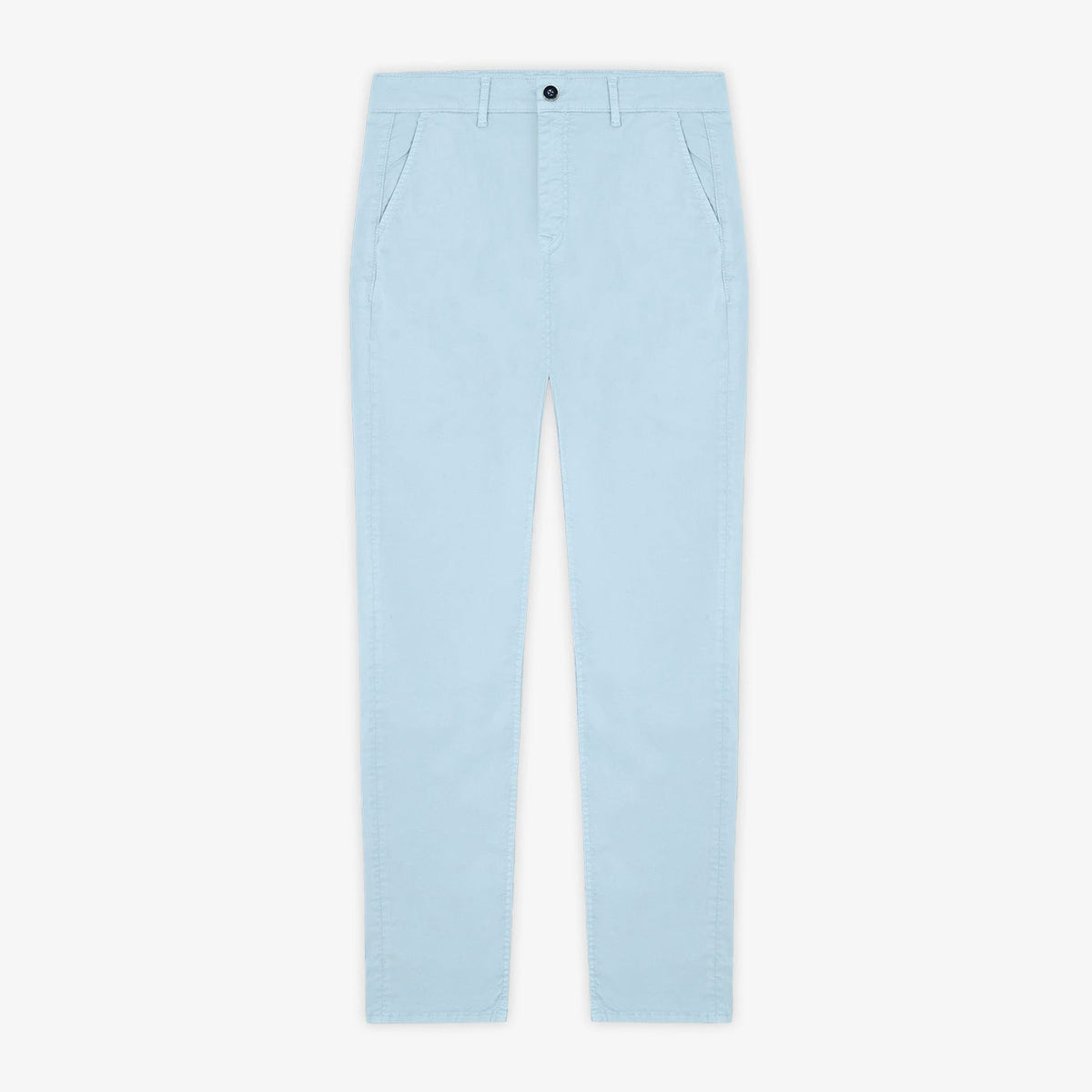 Chino 702 Coupe Confort En Coton Bleu Ciel Homme SERGE BLANCO