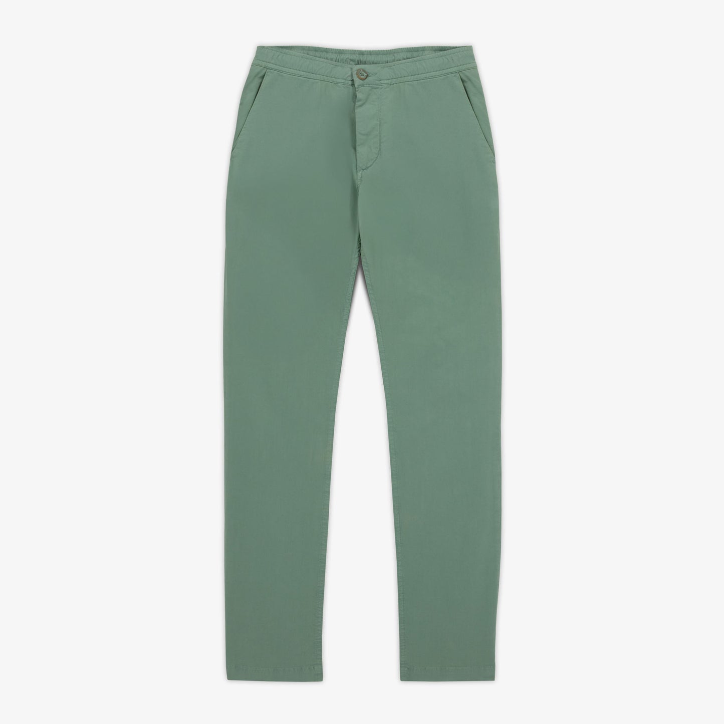 Chino 743 Elastiqué Toile Parachute Vert Amande Homme SERGE BLANCO