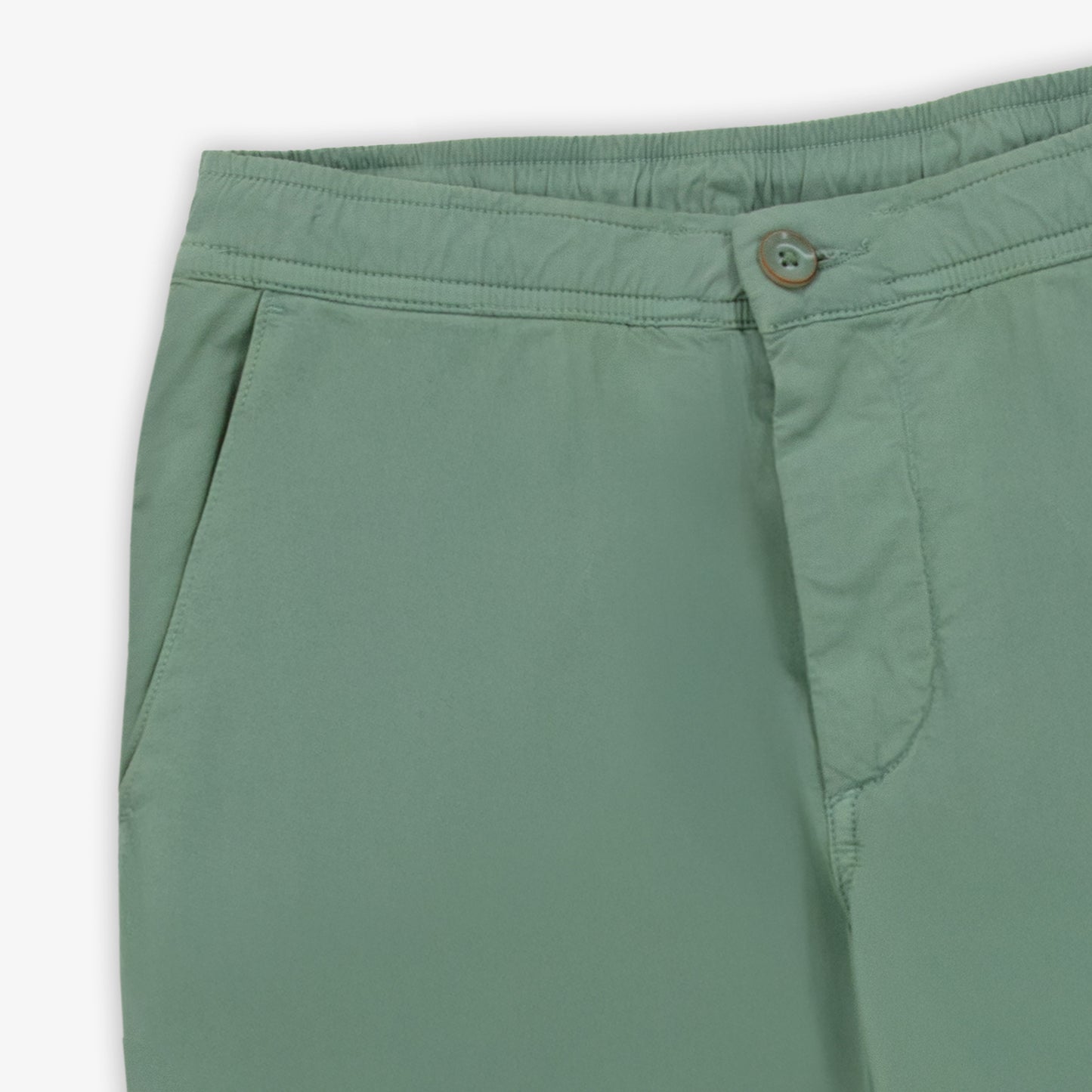 Chino 743 Elastiqué Toile Parachute Vert Amande Homme SERGE BLANCO