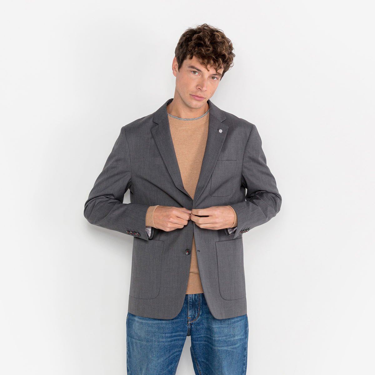 Simonni grey marl blazer jacket