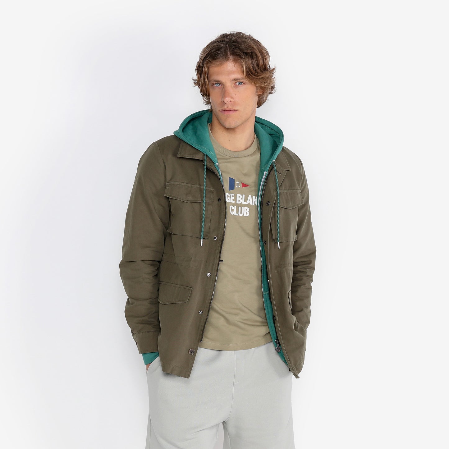 Sylvestre mint zipped sweatshirt