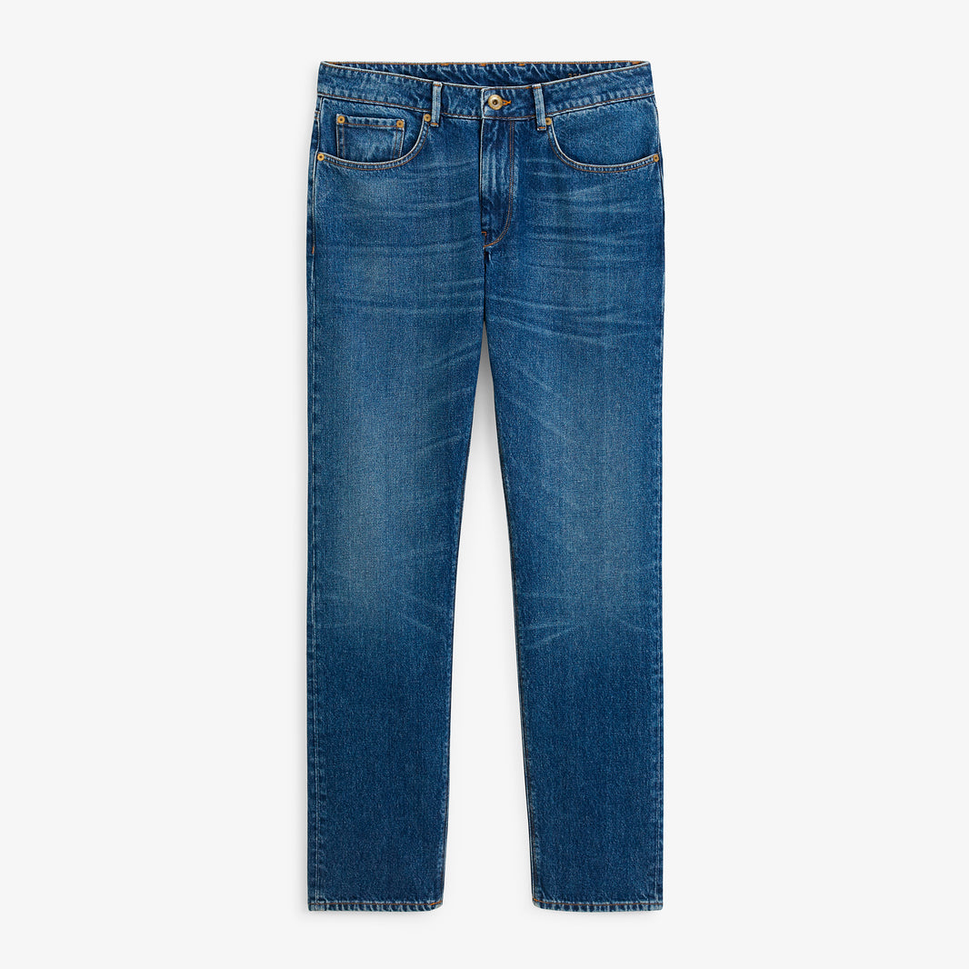Jean tapered bleu moyen délavé 331 SBPLAY, vue de face.