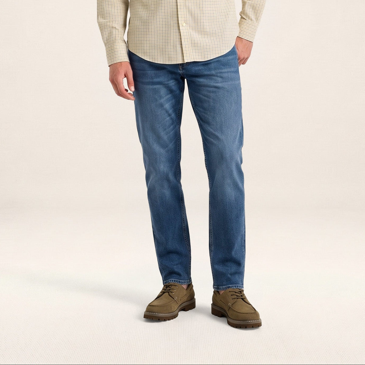 Jean 325 slim en denim stretch Powertwist bleu moyen délavé