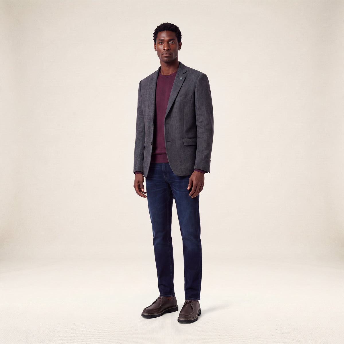 Jean 325 slim en denim stretch Powertwist bleu foncé délavé