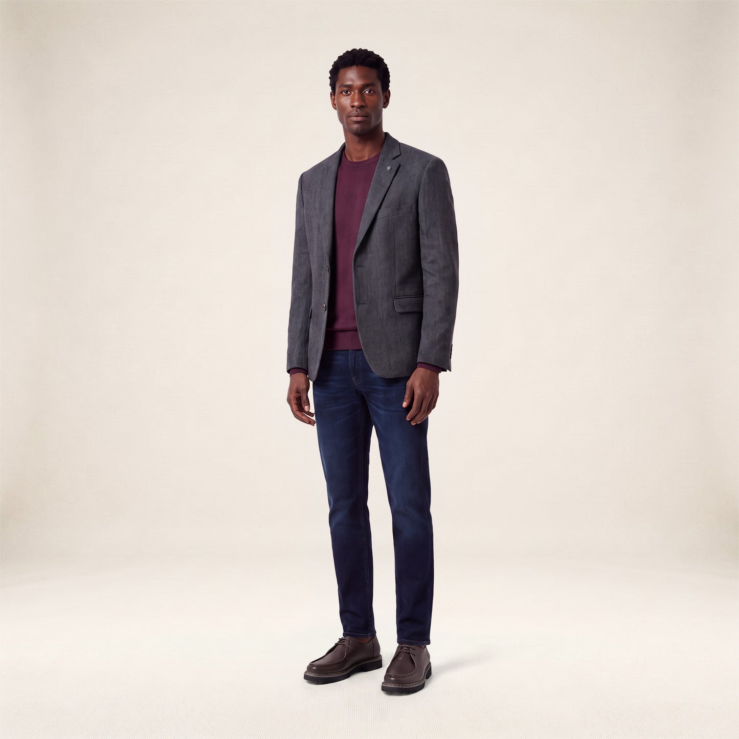 Jean 325 slim en denim stretch Powertwist bleu foncé délavé